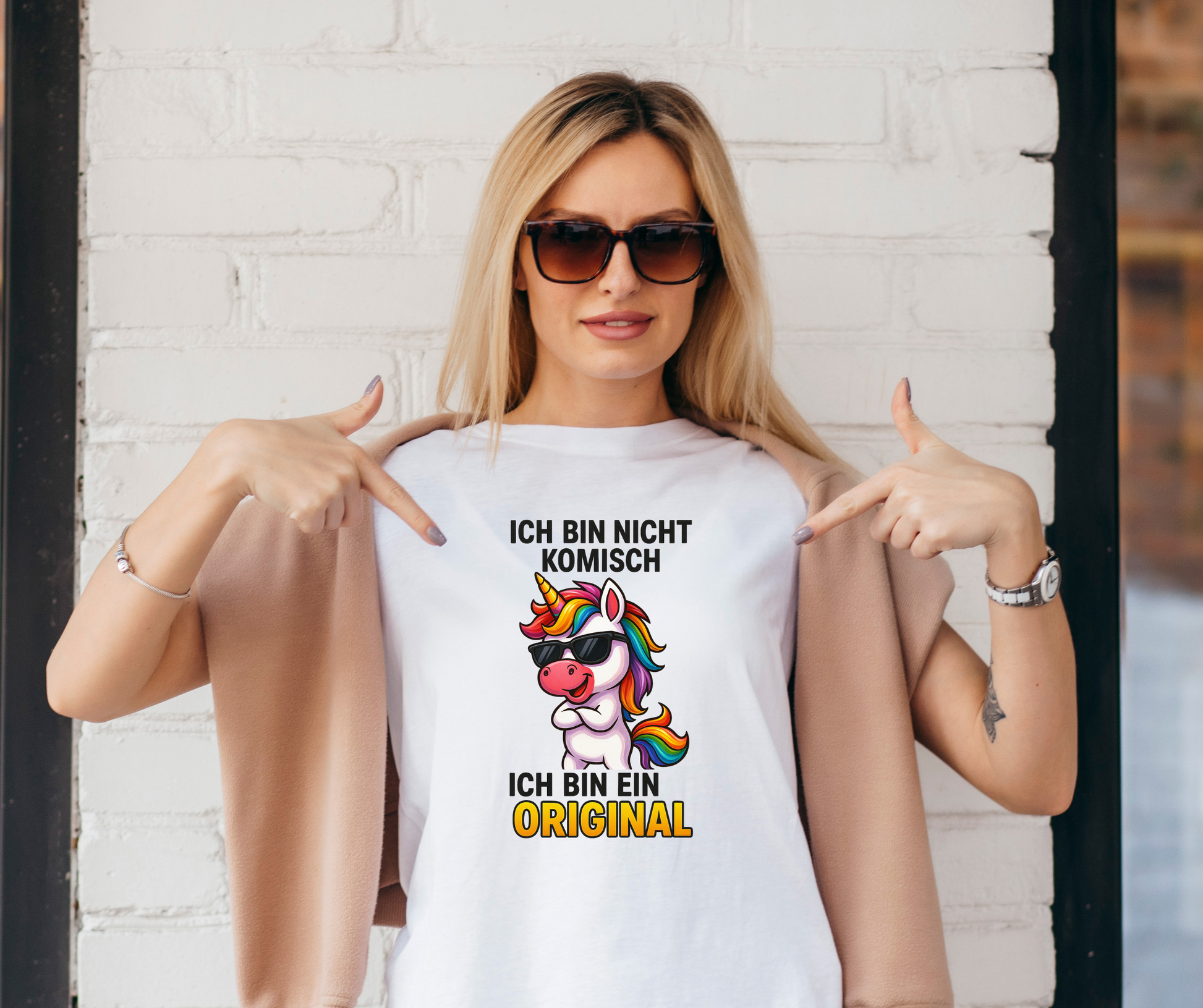 T-Shirt – Ich bin nicht komisch, ich bin ein Original – Einhorn Design