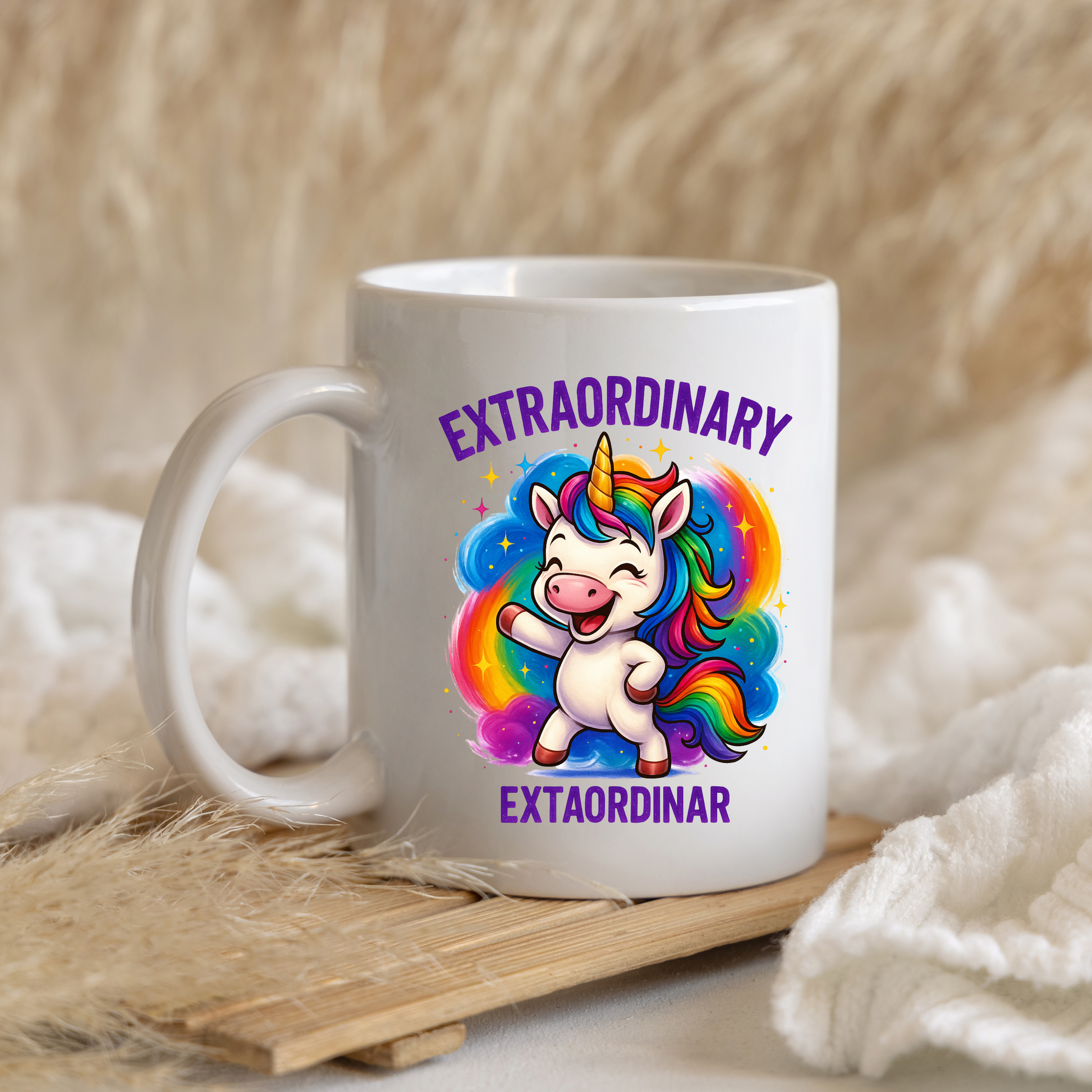 Tasse – EXTRAORDINARY Einhorn – Bunt & Fröhlich
