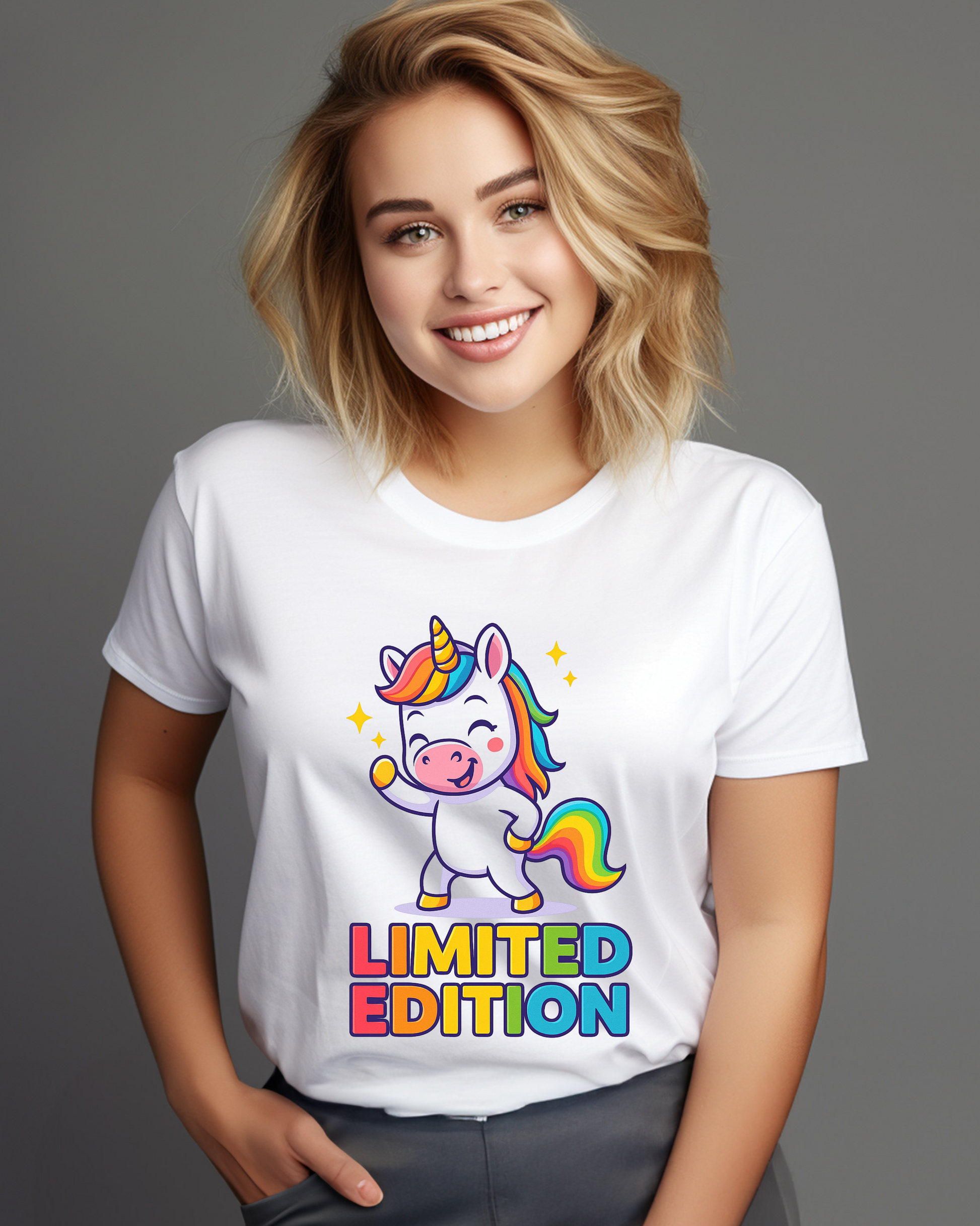 T-Shirt – Limited Edition | Buntes Einhorn Design für Originale