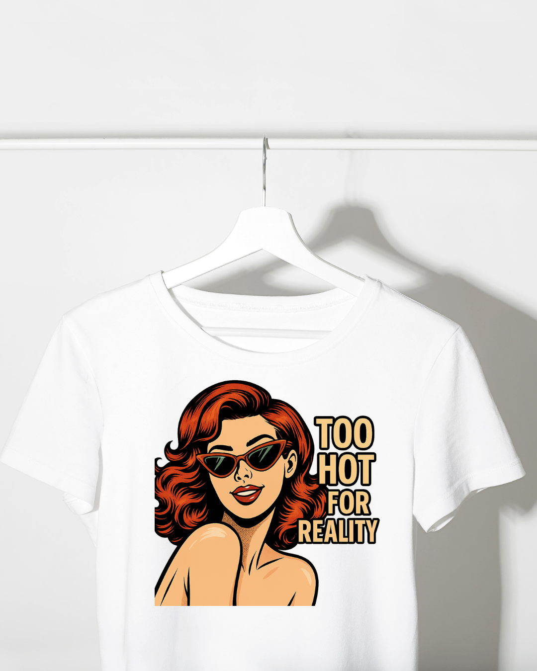TOO HOT FOR REALITY – Pop up Girls T-Shirt | Retro Comic Shirt | Sublimation Print