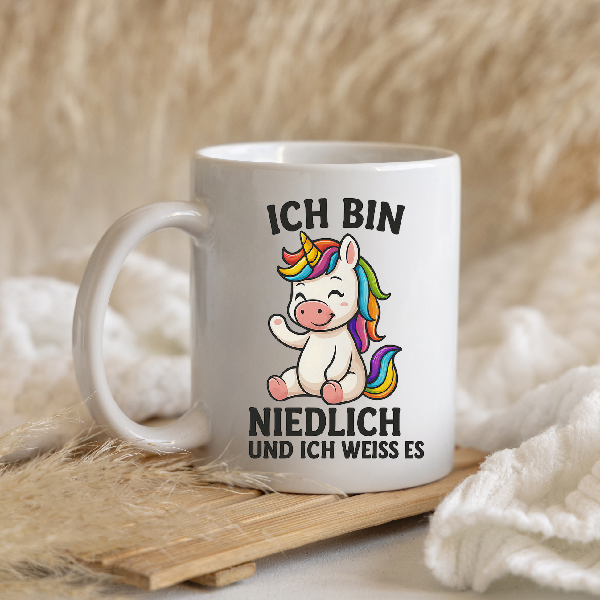 Tasse – Ich bin niedlich und ich weiß es – Einhorn Design