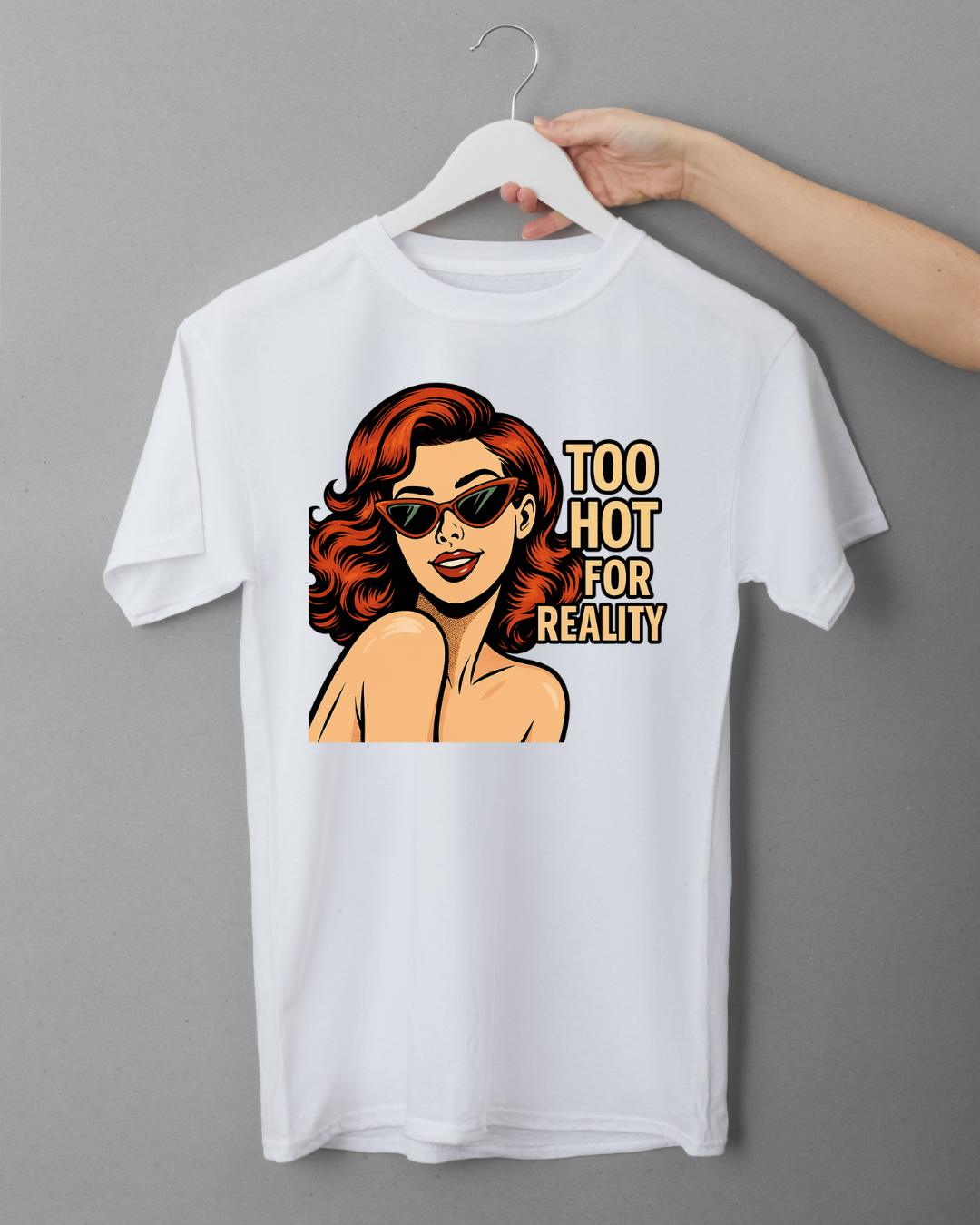 TOO HOT FOR REALITY – Pop up Girls T-Shirt | Retro Comic Shirt | Sublimation Print