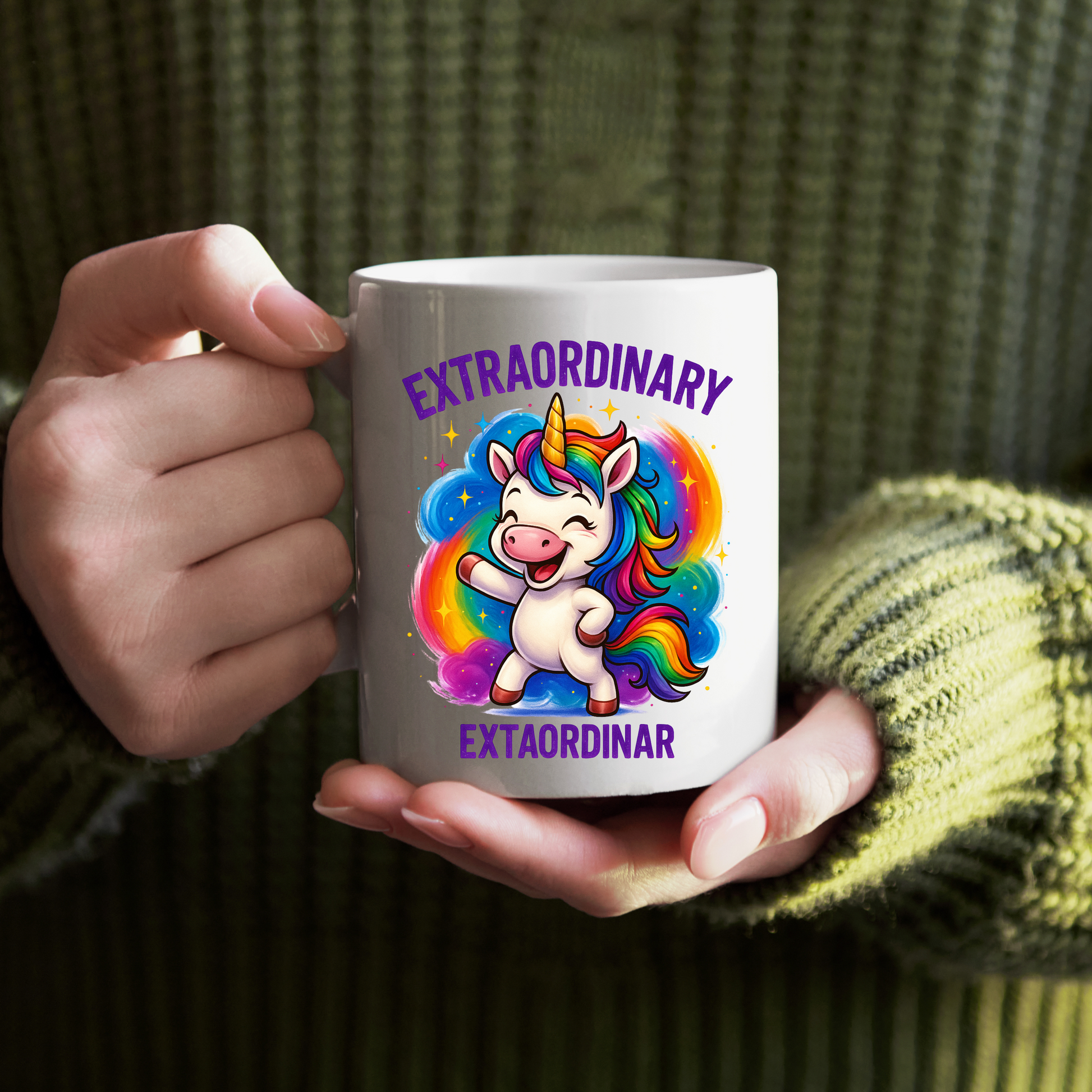 Tasse – EXTRAORDINARY Einhorn – Bunt & Fröhlich