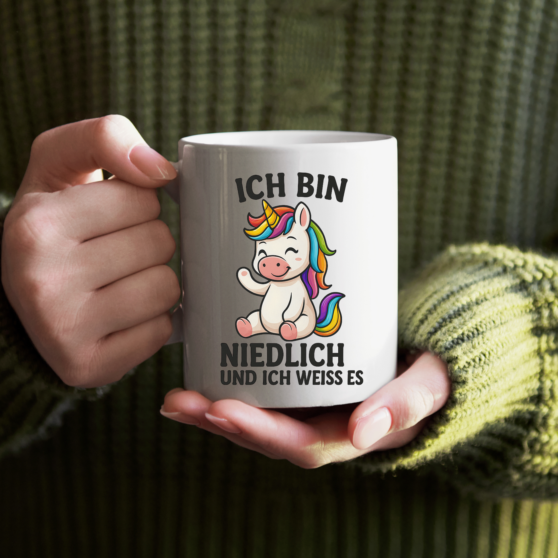 Tasse – Ich bin niedlich und ich weiß es – Einhorn Design