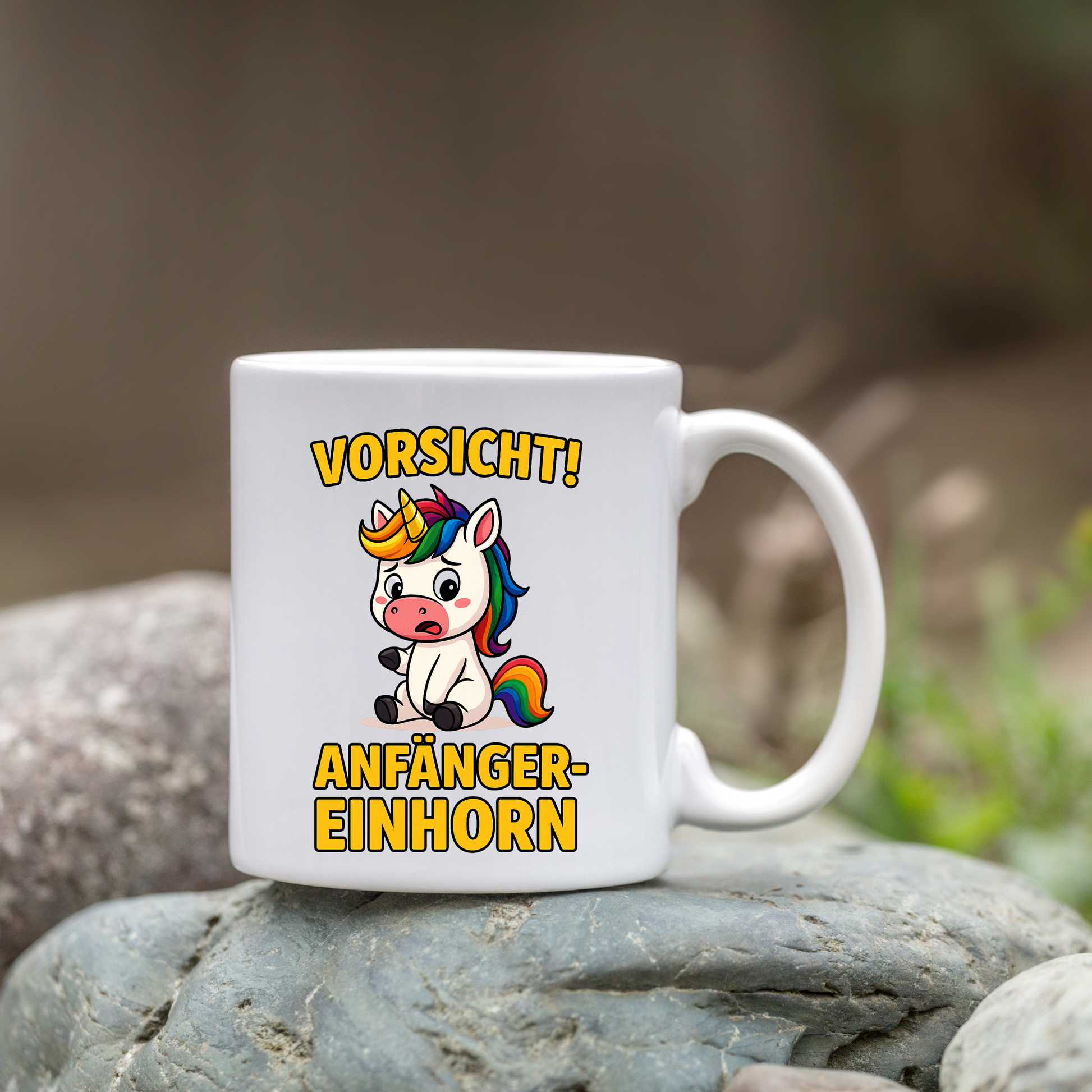 Tasse – Vorsicht! Anfänger-Einhorn | Süßes Einhorn Design