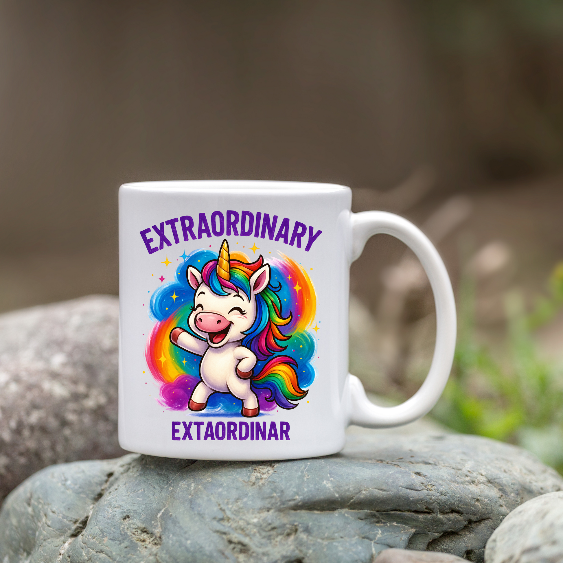 Tasse – EXTRAORDINARY Einhorn – Bunt & Fröhlich