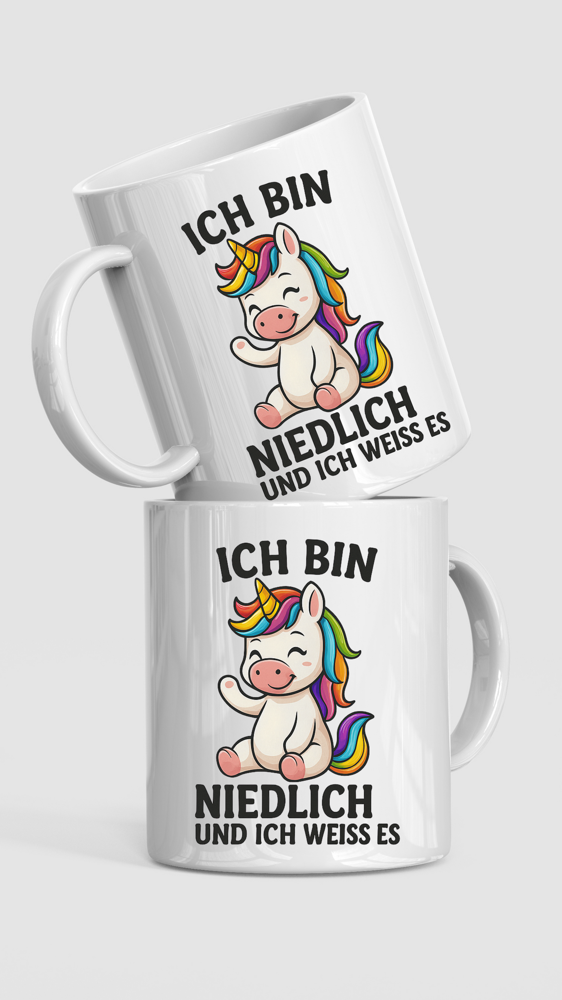 Tasse – Ich bin niedlich und ich weiß es – Einhorn Design