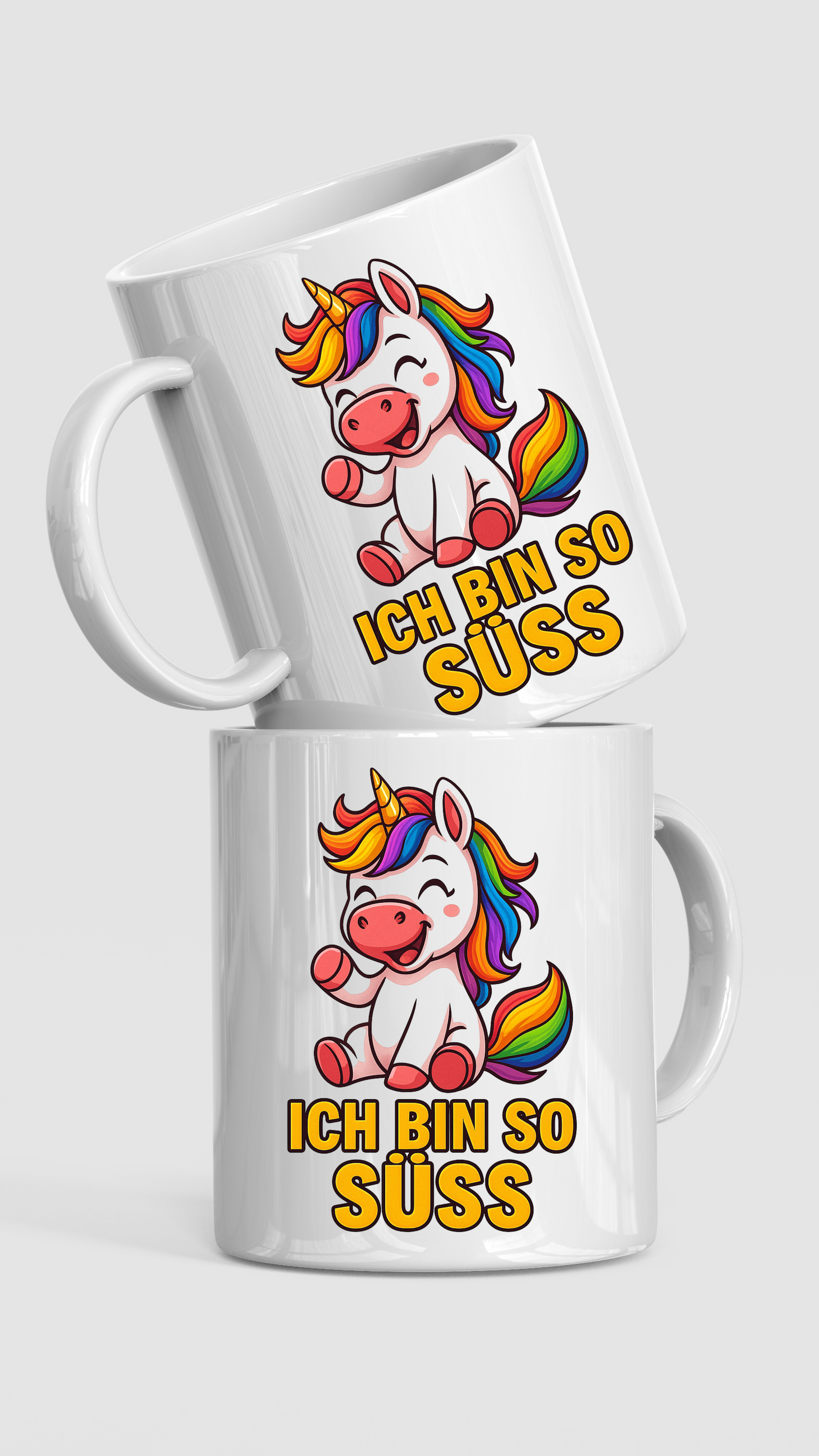 Tasse – Ich bin so süß – Einhorn Design mit Regenbogen