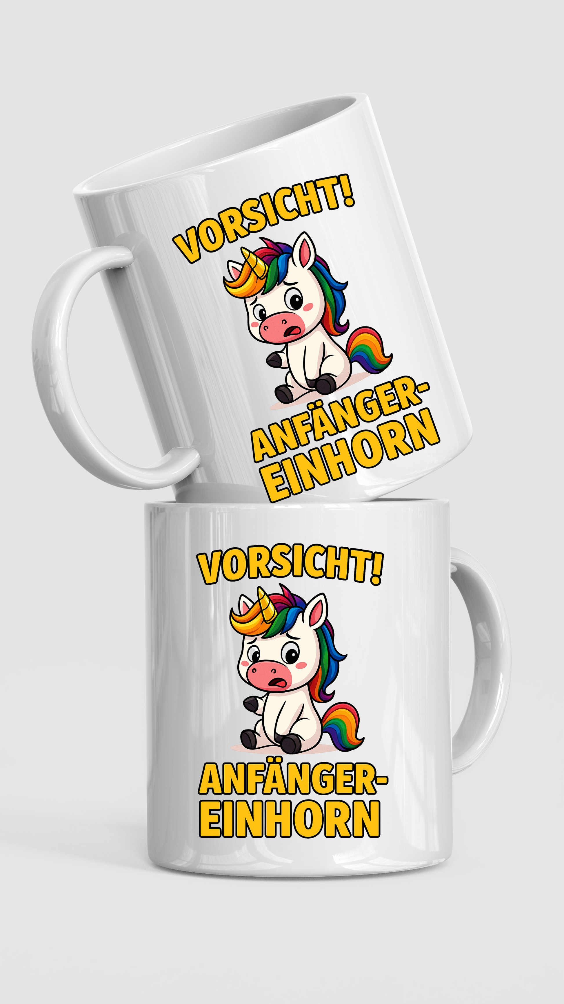 Tasse – Vorsicht! Anfänger-Einhorn | Süßes Einhorn Design
